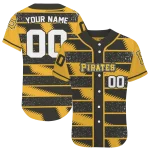 customized pittsburgh pirates edgy stripes black jersey best selling