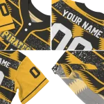 customized pittsburgh pirates edgy stripes black jersey best selling