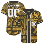 customized pittsburgh pirates pineapple palm geo black jersey best selling