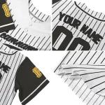 customized pittsburgh pirates pinstripe black white jersey best selling