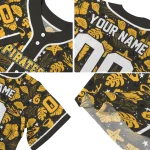 customized pittsburgh pirates tropical hibiscus seashells black jersey best selling