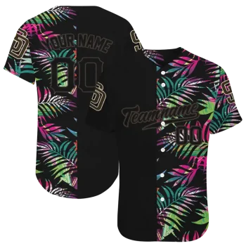 customized san diego padres palm leaf black jersey best selling