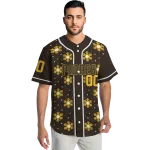 customized san diego padres snowflake festive brown jersey best selling