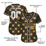 customized san diego padres snowflake festive brown jersey best selling