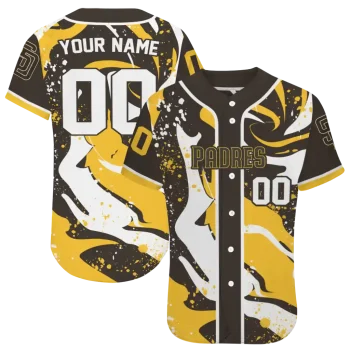 customized san diego padres splash swirl brown jersey best selling