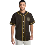 customized san diego padres stripe pattern brown jersey best selling
