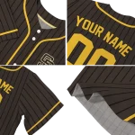 customized san diego padres stripe pattern brown jersey best selling