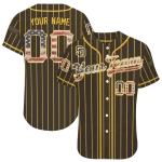 customized san diego padres vertical stripes brown jersey best selling