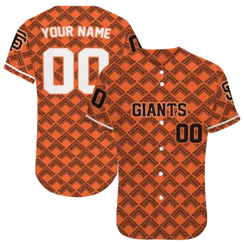 customized san francisco giants chevron interlock orange jersey best selling
