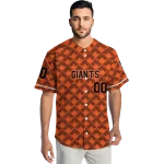 customized san francisco giants chevron interlock orange jersey best selling
