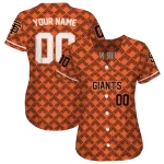customized san francisco giants chevron interlock orange jersey best selling