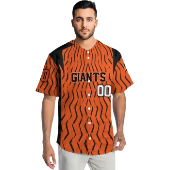customized san francisco giants chevron rhythm orange jersey fashion forward