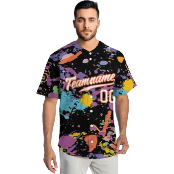 customized san francisco giants paint splatter black jersey fashion forward