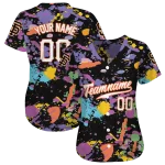 customized san francisco giants paint splatter black jersey best selling