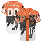 customized san francisco giants pattern drip orange white jersey best selling