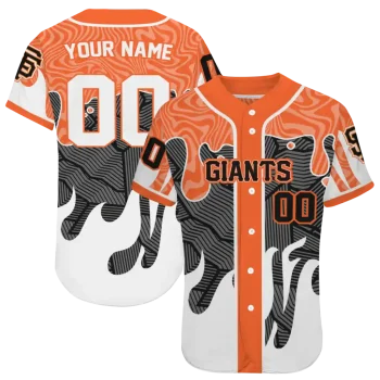 customized san francisco giants pattern drip orange white jersey best selling