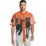 customized san francisco giants pattern drip orange white jersey best selling