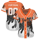 customized san francisco giants pattern drip orange white jersey best selling