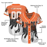 customized san francisco giants pattern drip orange white jersey best selling