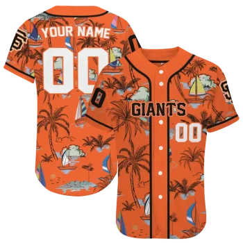 customized san francisco giants sailboat island orange jersey best selling