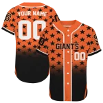 customized san francisco giants star burst black jersey best selling