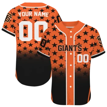 customized san francisco giants star burst black jersey best selling