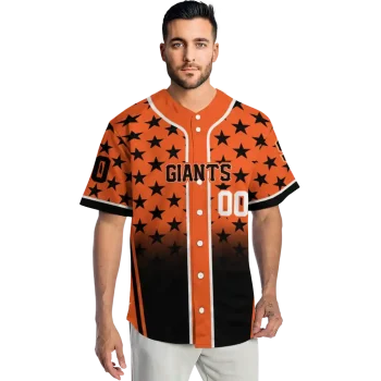 customized san francisco giants star burst black jersey fashion forward