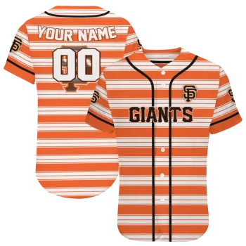customized san francisco giants stripe layers orange white jersey best selling