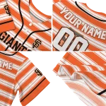 customized san francisco giants stripe layers orange white jersey best selling