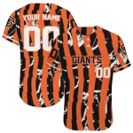 customized san francisco giants stripe paint orange jersey best selling