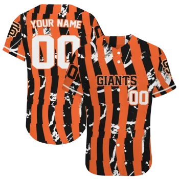 customized san francisco giants stripe paint orange jersey best selling