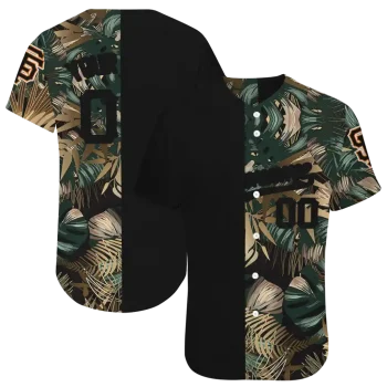 customized san francisco giants tropical foliage black jersey best selling
