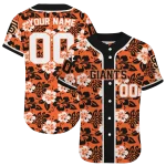customized san francisco giants tropical hibiscus black jersey best selling