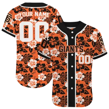 customized san francisco giants tropical hibiscus black jersey best selling