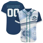 customized seattle mariners arrow fade navy blue white jersey best selling