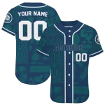 customized seattle mariners pineapple palm geo navy blue jersey best selling