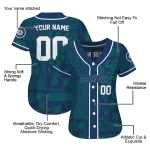 customized seattle mariners pineapple palm geo navy blue jersey best selling