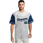 customized seattle mariners pinstripe navy blue white jersey best selling