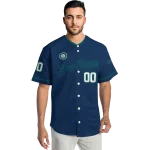 customized seattle mariners plain classic navy blue jersey best selling