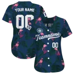 customized seattle mariners tropical flamingo navy blue jersey best selling