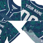 customized seattle mariners tropical hibiscus seashells navy blue jersey best selling