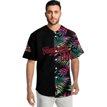 customized st louis cardinals palm leaf black jersey fashion forward
