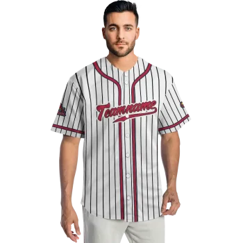 customized st louis cardinals pinstripe lines white jersey fashion forward