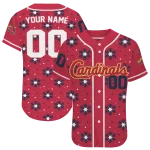customized st louis cardinals snowflake festive red jersey best selling