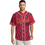customized st louis cardinals snowflake festive red jersey best selling