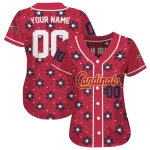 customized st louis cardinals snowflake festive red jersey best selling
