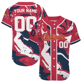 customized st louis cardinals splash swirl red jersey best selling