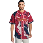 customized st louis cardinals splash swirl red jersey best selling