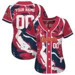 customized st louis cardinals splash swirl red jersey best selling