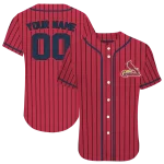 customized st louis cardinals stripe pattern red jersey best selling